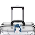 thumbnail image 5 of Disketp 1 Luggage Tag For Suitcase,Cute Elephant Sitting In The Moon With Little Bunny Leather Baggage Tag With Stainless Steel Loop Privacy Cover For Women Men Girls, 5 of 5