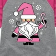 thumbnail image 3 of Instant Message - Pink Santa Claus Christmas - Toddler & Youth Girls Raglan Graphic T-Shirt, 3 of 6