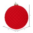 thumbnail image 3 of Vickerman MT197103D Ornement de Durian Floqué Rouge de 5 Po - 2 par Sac, 3 of 3