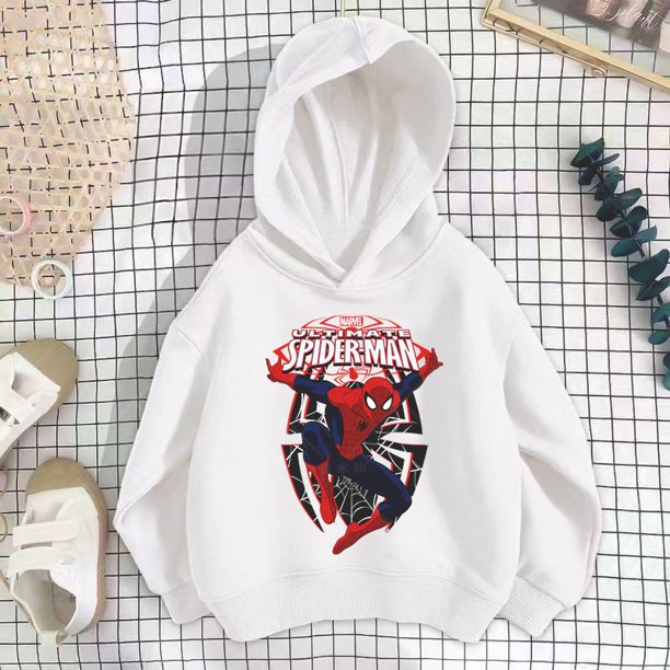 Neue Kinder Frühling Herbst Spiderman sudaderas con capucha modo dibujos animados Druck Baby Jungen Kleidung Jungen Casual Tops sudaderas 2-14 Jahre alt