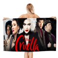 thumbnail image 1 of Cruella Toalla de playa de secado rápido con diseño temático, regalo para mujeres y niñas, ideal para cumpleaños, fans, amantes de la música, uso en la playa o al aire libre, 78 × 180 cm, 1 of 6