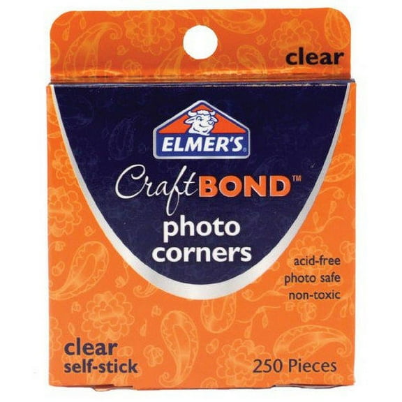 Elmer's Silver Photo Corners, 250 Count