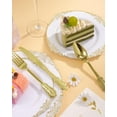 thumbnail image 6 of Goodluck 75 Pack Gold Plastic Silverware Set – Heavy Duty Disposable Cutlery, Includes 25 Forks, 25 Spoons, 25 Knives, Elegant Vintage Design for Weddings, Parties, Thanksgiving, and Daily Use, 6 of 7