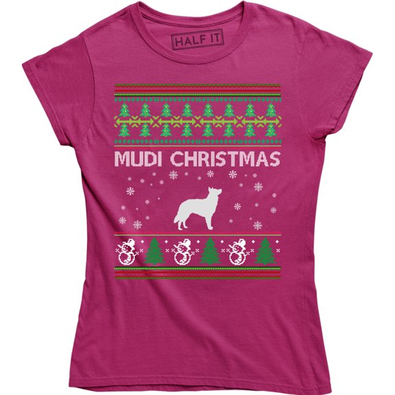 Mudi Christmas Animal Lover Pet Rescue Dog Owner Women's Ugly T-Shirt