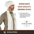 thumbnail image 7 of Wool Cable Knit Beanie Hat for Men or Women - Super Soft Merino Wool - Made in The USA - Natural, 7 of 7