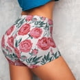 thumbnail image 2 of Sikiie Rose Flowers Print Workout Shorts Women Scrunch Butt Gym Shorts Seamless High Waist Tummy Control Yoga Biker Athletic Shorts, 2 of 5