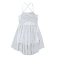 thumbnail image 3 of Eandarui Kids Girls Glittery Crisscross Ballet Leotard Lyrical Dance Dress Skating Performance White 10, 3 of 7