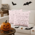 thumbnail image 5 of Jewlalo Halloween Throw Pillow Covers 18x18 Set of 2, Spooky Ghost Pink Decorations Pillow Cases Soft Plush Faux Fur Wool Couch Cushion Case for Couch Bed Sofa Living Room Home Decor, 5 of 7