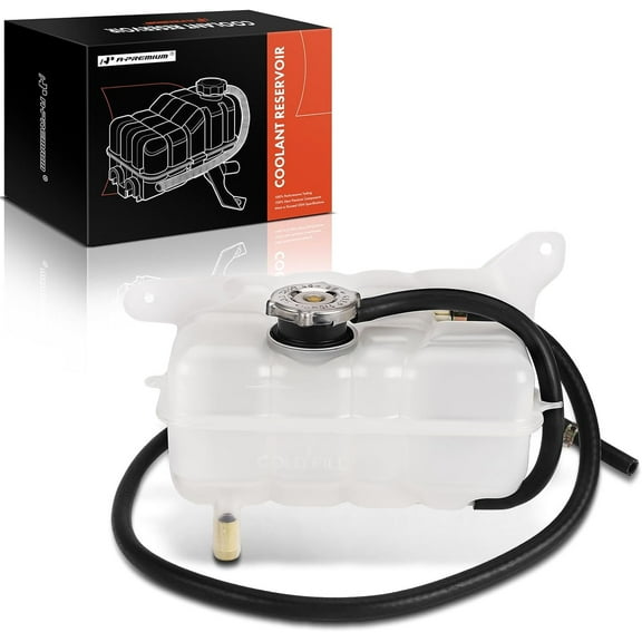 A-Premium Engine Coolant Overflow Recovery Reservoir Tank [w/Cap & Tubing] Compatible with Jeep Liberty KJ 2002-2007 V6 3.7L, Replace # 52079788AE