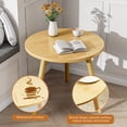 thumbnail image 6 of Small Round Side Table, Modern Light Wood End Table Nightstand, Small Space Nightstand for Bedroom and Living Room, 15.75 x 18.5 Inch, Original Wood Color, 6 of 7