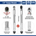 thumbnail image 3 of 1/4'' 3/8'' 1/2'' Square Drive Torque Wrench 5-100 Ft-lb Two-way Precise Ratchet Wrench Repair Spanner Key (one-half Inch), 3 of 7