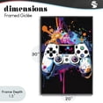 thumbnail image 4 of Stupell Industries Contemporary Controller Contrast with Neon Splatter Black Framed Giclee Art, 20 x 30, by Creative Studio, 4 of 8