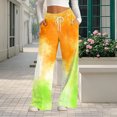 thumbnail image 2 of QASIEATN Women's Tie Dye Casual Wide Leg Pants Loungewear Pocket Pants High Waisted Drawstring Sweatpants, 2 of 9