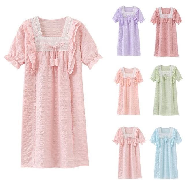 NJDVHB Robe d'Été pour Tout-Petit, Robe de Plage pour Fillette, Robe de Fête pour Filles, Robe pour Enfants Unie Sabot de Maison avec Volants à Manches Courtes, Rouge Melon D\'eau, 150