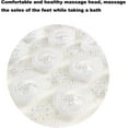 thumbnail image 2 of Shower Mat. Round Non-Slip Bath Mat With Suction Cup. Massage Function. Anti-mold and Antibacterial Rubber Shower Mat for Children. With Drainage Holes. Machine Washable (Transparent white), 2 of 5