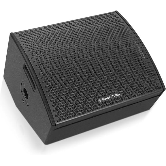 Sound Town CARME Series 10" Coaxial 2-Way Powered Professional PA DJ Stage Monitor Speaker with DSP, for Live Sound, Bar, Church (CARME-S10MPW)