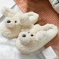 thumbnail image 5 of Fesfesfes Extra Wide Shoes for Women Plush Cute Ears Cotton Slippers Home Leisure Warm Plush Cotton Slippers Soft Soles Mute Cotton Slippers 6.5-7(38-39), 5 of 8