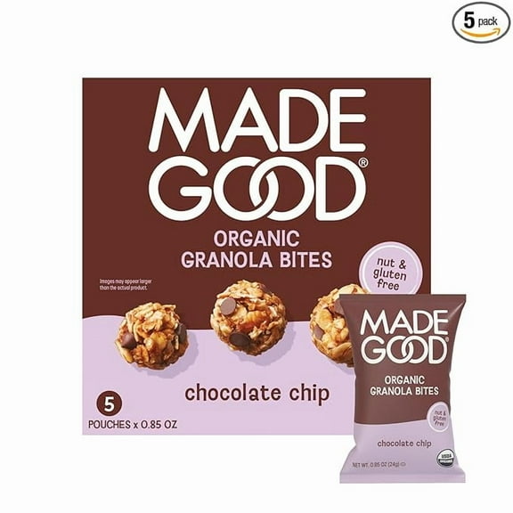 Pack of 1 MadeGood Organic Chocolate Chip Granola Minis, 5ct x 0.85oz