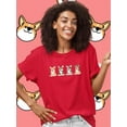 thumbnail image 2 of Corgi Pups Banner T-Shirt Women -Image by Shutterstock, Female x-Large, 2 of 4