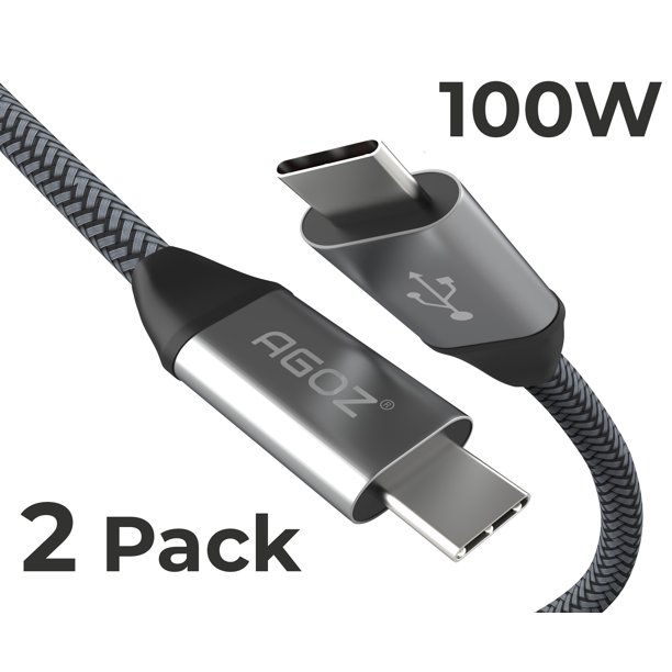 AGOZ 100W USB C to USB C Cable Fast Charger 5A Type C Cord for iPad Pro 12.9" 6th 5th 4th 3rd Gen, iPad Pro inch, iPad Air 4th 5th Gen,