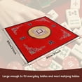 thumbnail image 3 of Jokapy Square Mahjong Mat, Anti Slip Noise Reduction Card Game Table Cover, 31" x 31", Red, 3 of 9