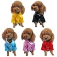 thumbnail image 4 of Reflective Waterproof Pet Raincoat, Small Medium Dog PU Snowproof Clothes, High Visibility Hooded Puppy Jacket, Protective Sporty Gear For Rainy Outdoor Walking Vacation, Red, L, 4 of 4