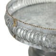 thumbnail image 5 of DecMode 12", 16"W Gray Metal Galvanized Cake Stand, 2-Pieces, 5 of 11