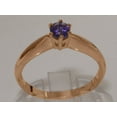 thumbnail image 3 of LBG British Made 14k Rose Gold Natural Amethyst Womens Engagement Ring - 33 size options - Size 10, 3 of 7