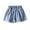 Blue, variant on Daznico Girls Light Wash Denim Shorts with Lace Hem Elastic Waist Casual Summer Playwear for Kids,5-6 Years