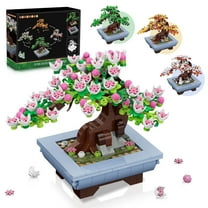 Cubimana Cherry Blossom Flowers Building Set, 584-Piece Sakura Bonsai Tree Toy for Adults, Teens, and Kids 6 