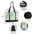 thumbnail image 2 of FORMRS Canvas Laptop Tote Bag for Women with 15.6" Computer Compartments Shoulder Handbag, Green Floral, 2 of 7