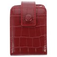 thumbnail image 1 of Portable Lipstick Case PU Alligator Printed Makeup Bag Cosmetic Pouch (Red), 1 of 7