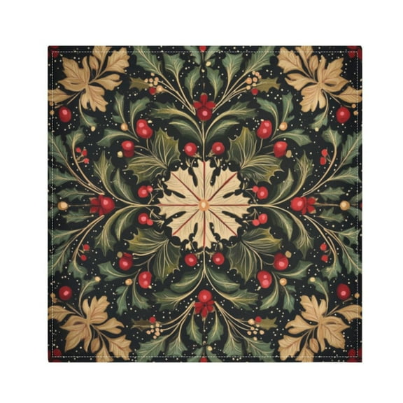 Napkin Satin Napkin 20*20Inchx1 Kitchen Towel Dinner Plate Towel Decorative Towel Napkin Tea Towel Suitable For Kitchen Table Christmas Colorful Pattern