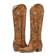 thumbnail image 2 of Botas Cowgirl wetkiss de vaquero hasta la rodilla, color marrón, con bordado, 2 of 6