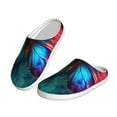 thumbnail image 2 of Yiaed Vibrant Rainbow Butterfly A Print Slippers Fuzzy Warm Cozy Slippers Non Slip House Slippers For Indoor Outdoor Slippers House Slippers-37/38, 2 of 7