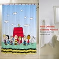 thumbnail image 4 of Juego de cortinas de ducha Franco Peanuts de 13 piezas con anillas, 4 of 5