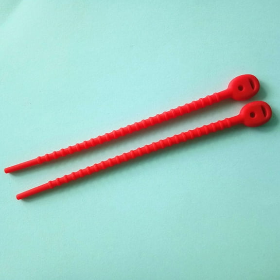 Soimiss Silicone Reusable Ties Silicone Zip Tie Assorted Color 10PCS