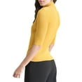 thumbnail image 2 of DKNY womens  Mock Neck Sweater, XL, Yellow, 2 of 3