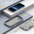 thumbnail image 6 of Decase for iPhone 16 Case with Kickstand, Compatible with MagSafe, Military-Grade Drop Protection Heavy Duty Hybrid Shockproof Rugged Protective Phone Cover for iPhone 16,Gray, 6 of 7