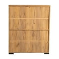 thumbnail image 3 of 38 Inch Accent Cabinet Chest 5 Adjustable Shelf Units Golden Oak Brown - Saltoro Sherpi, 3 of 6