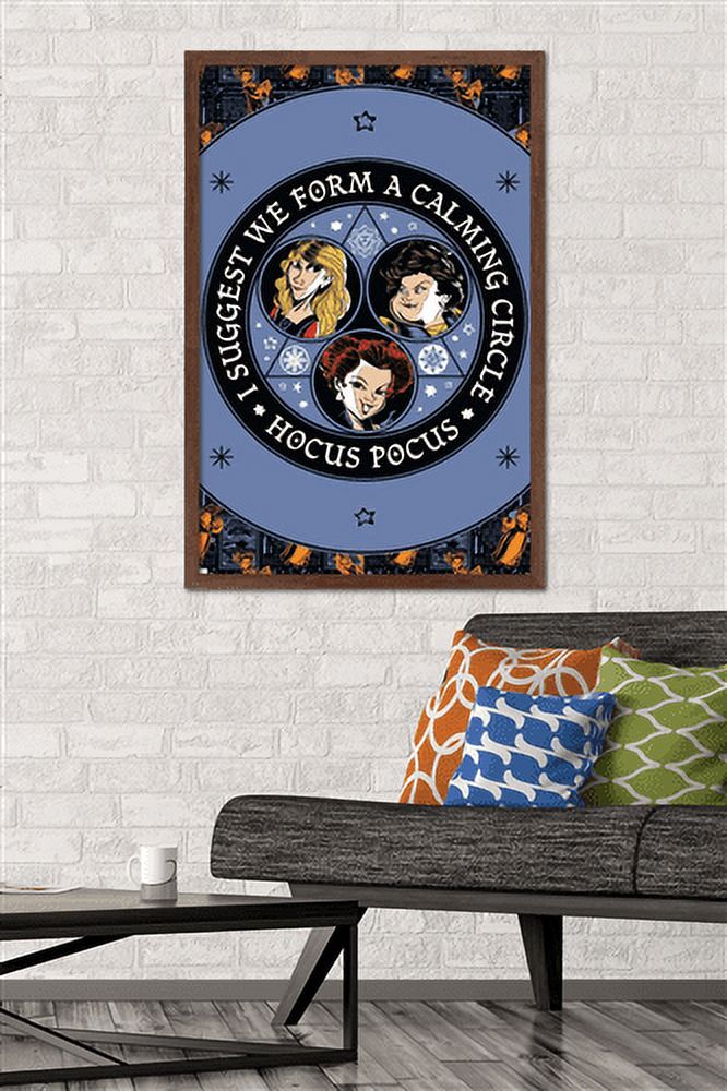 Disney Hocus Pocus - Calming Circle Wall Poster, 22.375" x 34", Framed