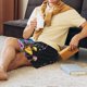 thumbnail image 5 of Balery Colorful Mushroom Pantalones cortos de pijama de punto de algodón para hombre con cinturilla y bolsillos-XX-Large, 5 of 6