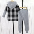 thumbnail image 6 of Boys Flannel Shirts Size 14-16 Fall Outfits Size 3 Boys Clothes 2Pcs Baby Boys Hoodie Tops Pants Set Sweatsuit Fall Winter Outfits Toddler Boy Clothes 3T, 6 of 6