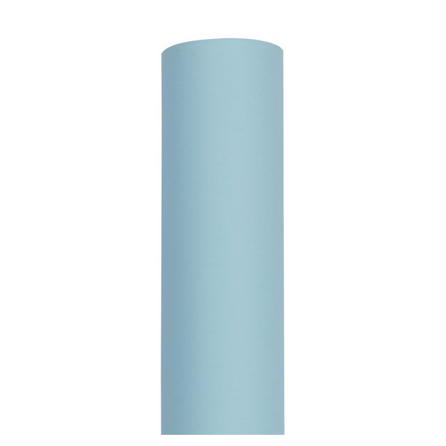 JAM Paper Matte Wrapping Paper, 26.3 Sq ft (17 in x 18 Ft), Light Baby Blue, 1/Pack