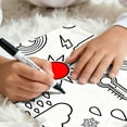thumbnail image 5 of REDARER Girls Weather & Climate DIY Doodle Pajama Set, Long Sleeve Top & Pants Two Piece Outfit, Soft Cozy Kids Sleepwear & Loungewear,8-9 Years, 5 of 6