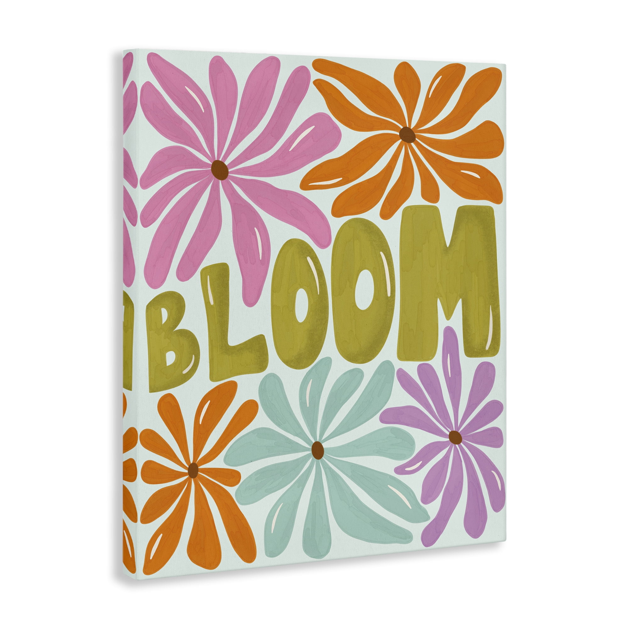 Stupell Industries Bloom Floral Energy Plants & Flowers Painting Wrapped Canvas Art Print Wall Art, 30 x 40
