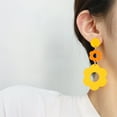 thumbnail image 2 of Acrylic Flower Dangle Earrings for Women Double Daisy Drop Statement Earrings, 2 of 6
