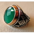thumbnail image 6 of Green Onyx Mans Ring, Natural Green Onyx, December Birthstone, Silver Jewelry, 925 Silver Ring, Birthday Gift, Heavy Mens Ring, Arabic Design, Ottoman Style Ring, Christmas, Turkey Mens Signet Ring, 6 of 6