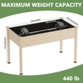 thumbnail image 4 of 48" (4 ft) Elevated Wooden Raised Garden Bed, Natural Wood 4-Leg Outdoor Planter Box, 4 of 7