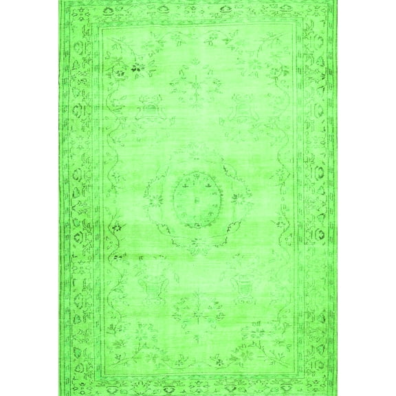 Ahgly Company Indoor Rectangle Persian Green Traditional Area Rugs, 5' x 7'